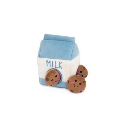 Zippy Paws Milk Carton Cookies Burrow Interactive Plush Puzzle Dog Toy